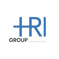 Logo HRI, nombre de marca en azul