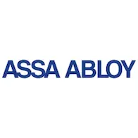 Nombre marca Assa Abloy en color azul